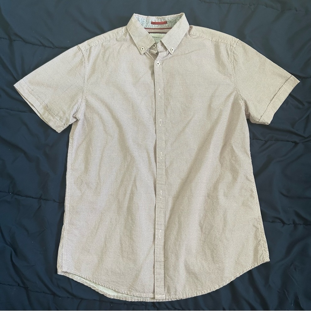 Denim & Flower Button Up - Small